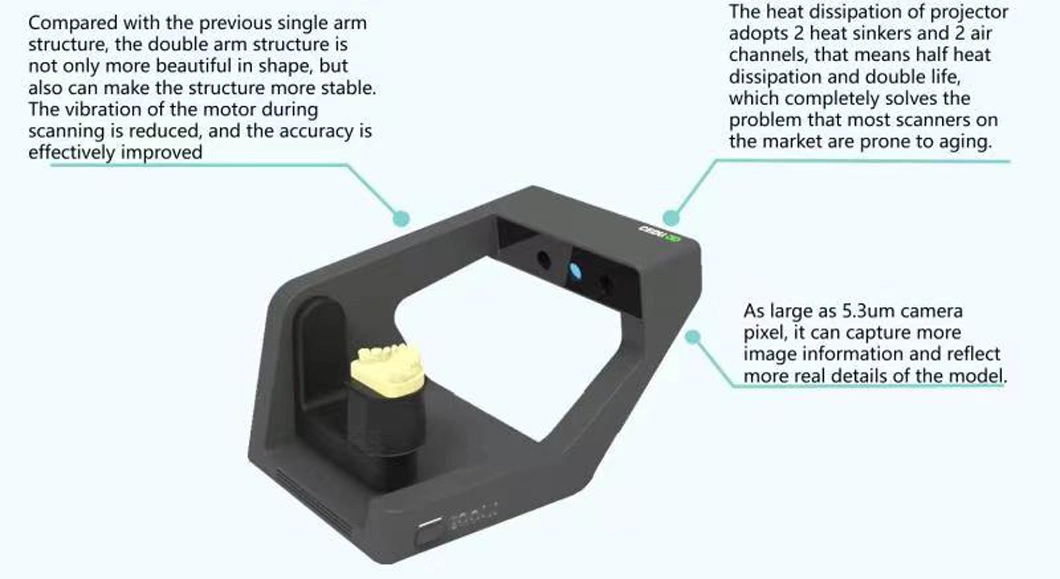 Lab CAD Cam Denture Model Fully Automatic Desktop Dental Blu-Ray 3D Scanner