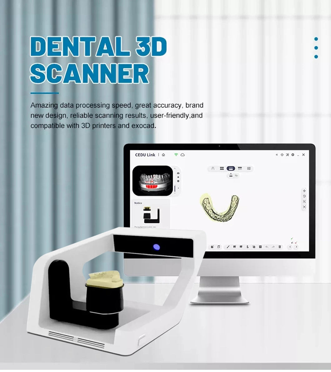 Factory Hot Sale Blue Light Fast Speed CAD Cam Dental Scanner 3D Dental Desktop Scanner in Lab