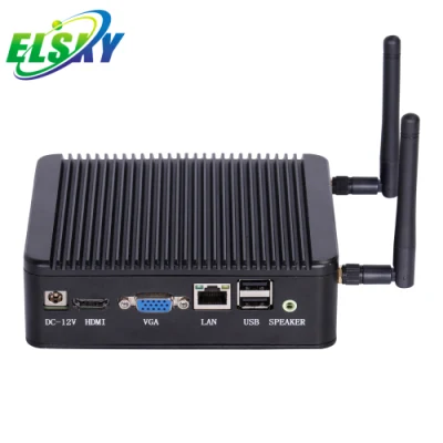 Vente chaude Elsky 12V DDR3 Msata Pocket Nano Mini PC sans ventilateur Processeur J1900 avec 1 LAN pour ordinateur de contrôle industriel