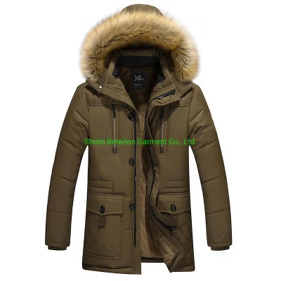 Manteau d'hiver en plein air pour hommes de la meilleure qualité du matériau Faux-Fur Hood NC